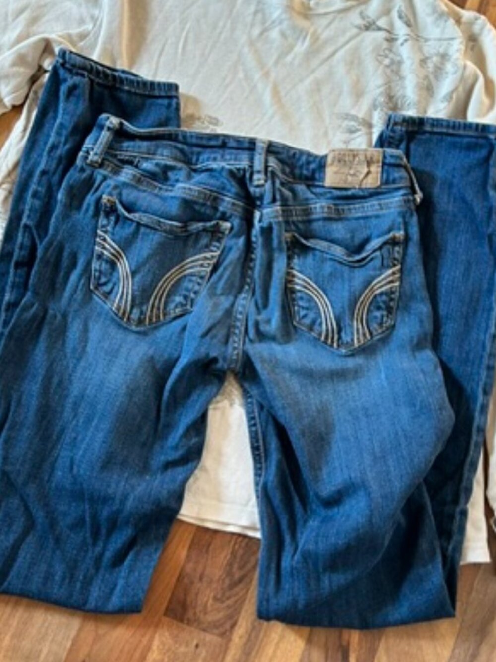 Hollister size 3 long tall  26 x 33 womans blue jeans denim pants three  stretch